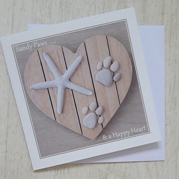 Sandy Paws & A Happy Heart Card